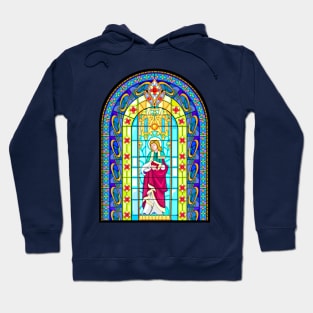 Gothic stained glass window with Peter the Apostle Hoodie